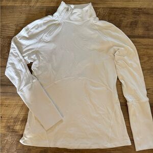 Women's White Lululemon Long Sleeve Top